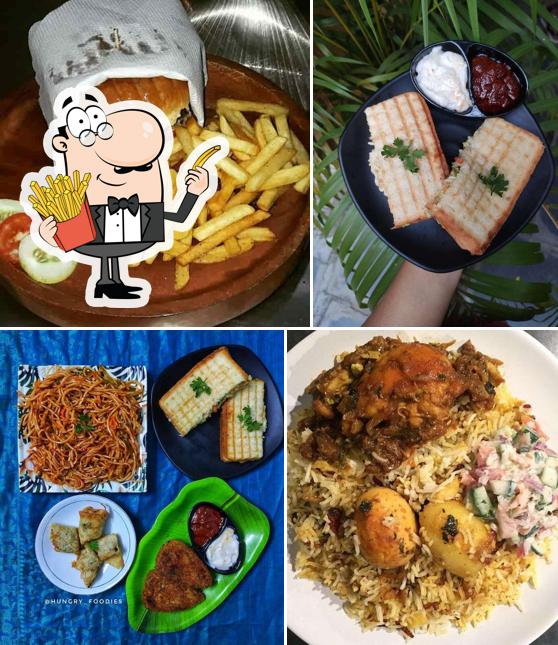 Order fries at JMV Food Zone