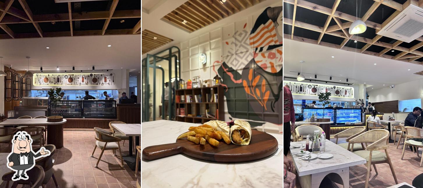 Take a seat at one of the tables at Farm to Fork