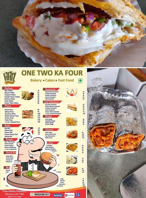 Get a burger at One Two Ka Four
