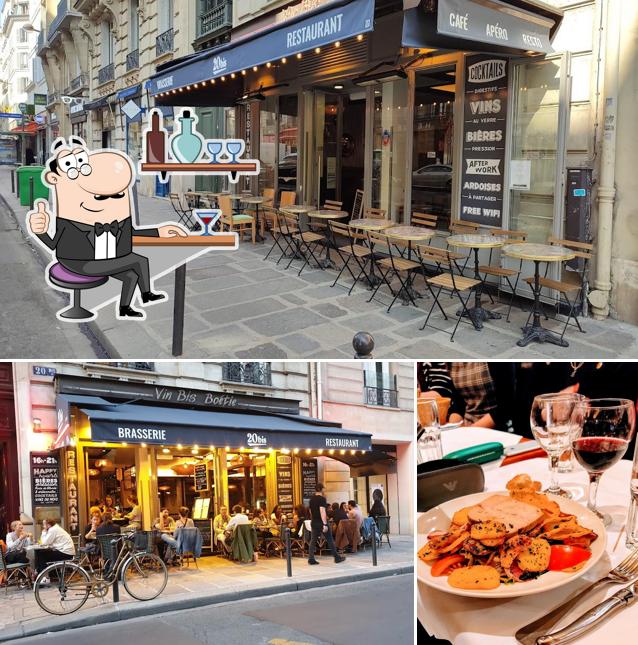 Installez-vous à l'une des tables de Vin Bis - 20bis