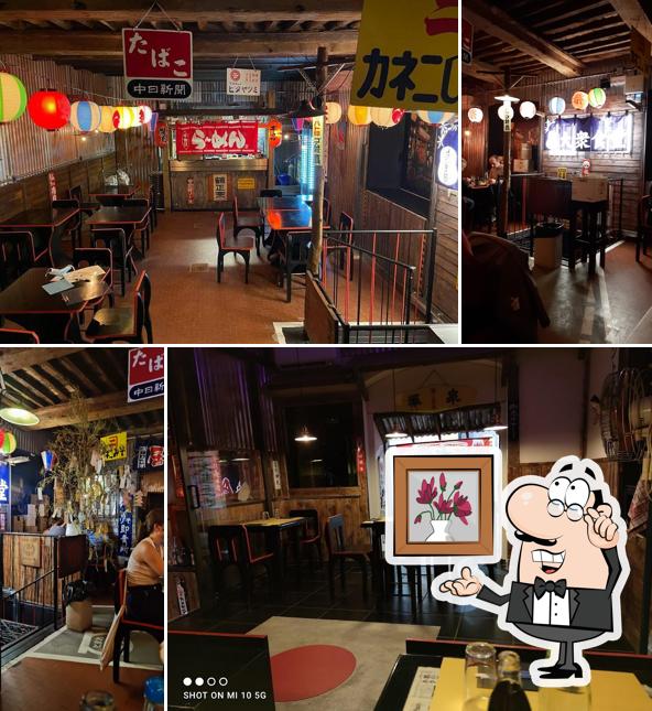 Gli interni di Tamashi Ramen