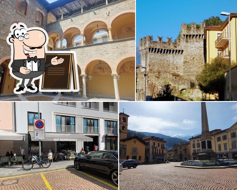 Goditi la vista dall'area esterna di Snack Bar Indipendenza Bellinzona