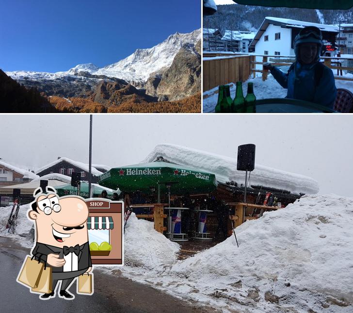 Goditi la vista dall'area esterna di Black Bull Snowbar
