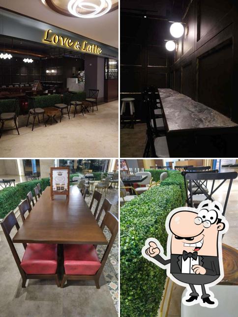 Take a seat at one of the tables at Love & Latte Sahar