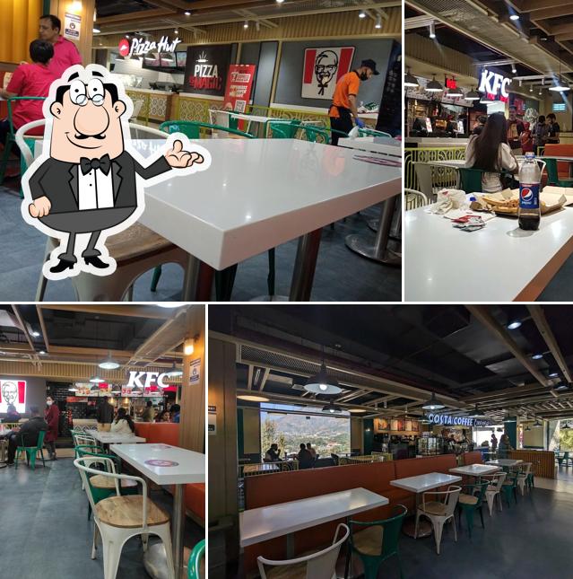 The interior of KFC