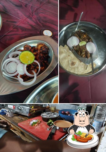 Food at Ammana Mane Oota.Home made fish meal