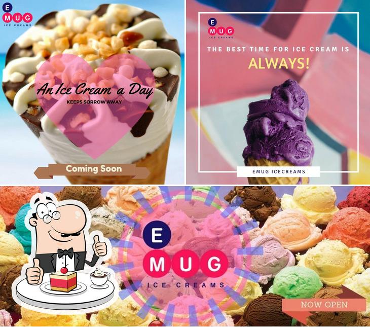 Emug Ice Cream Hyderabad serves a variety of desserts