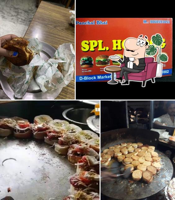 Check out how Panchal Bhai Special Hot Dog Burger looks inside