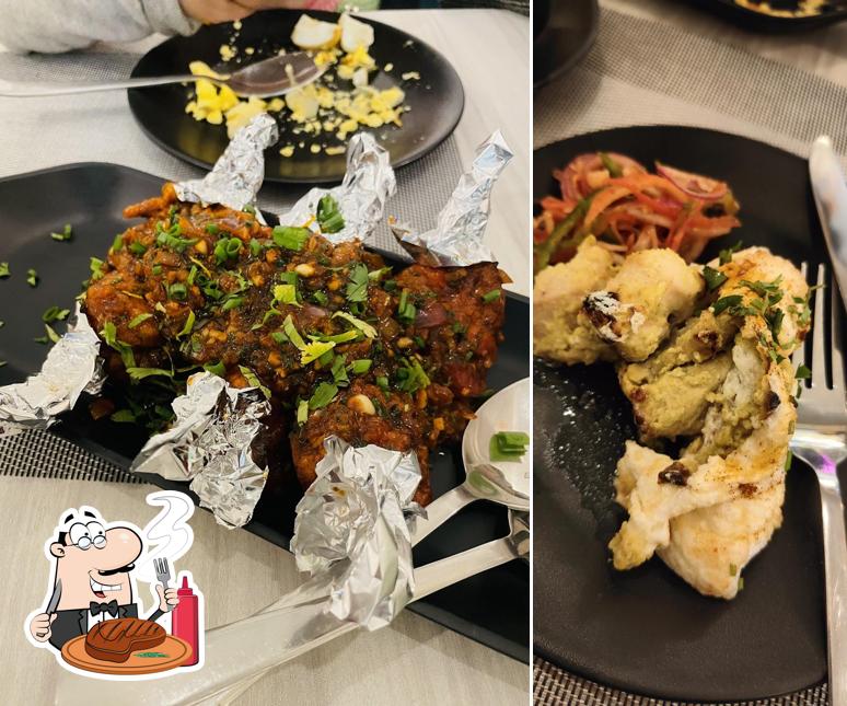 Order meat meals at THE KITCHEN RestroCafe