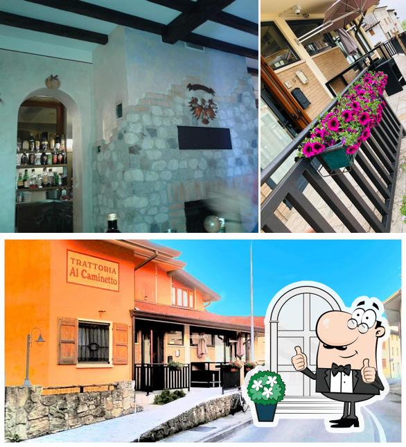 La immagine di esterno e bancone da bar da Trattoria Al Caminetto