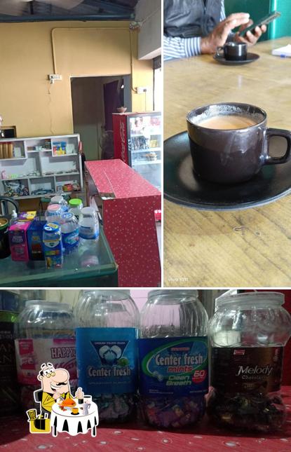 The picture of food and beer at Veeru cafe and enterprises