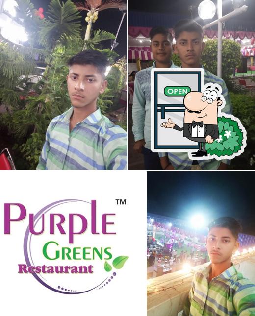 The exterior of Purple Greens Restra