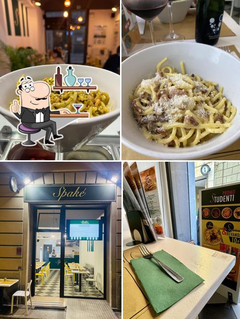 Questa è la foto che presenta la interni e cibo di Spaké