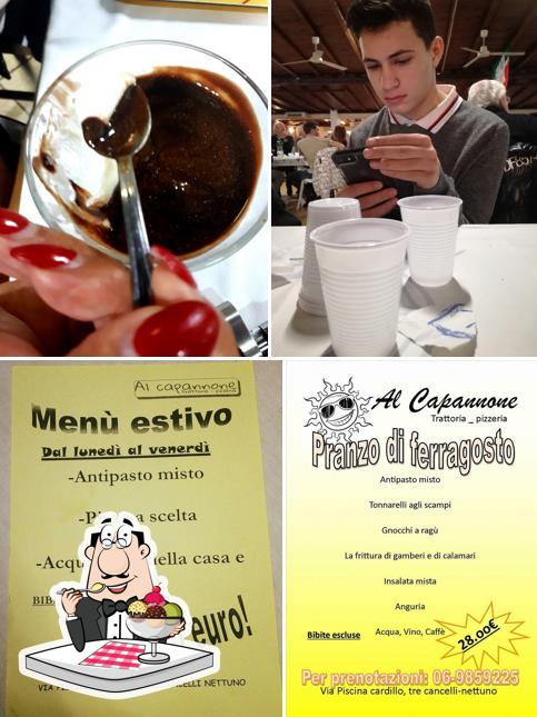 Trattoria Pizzeria Al Capannone offre un'ampia gamma di dessert