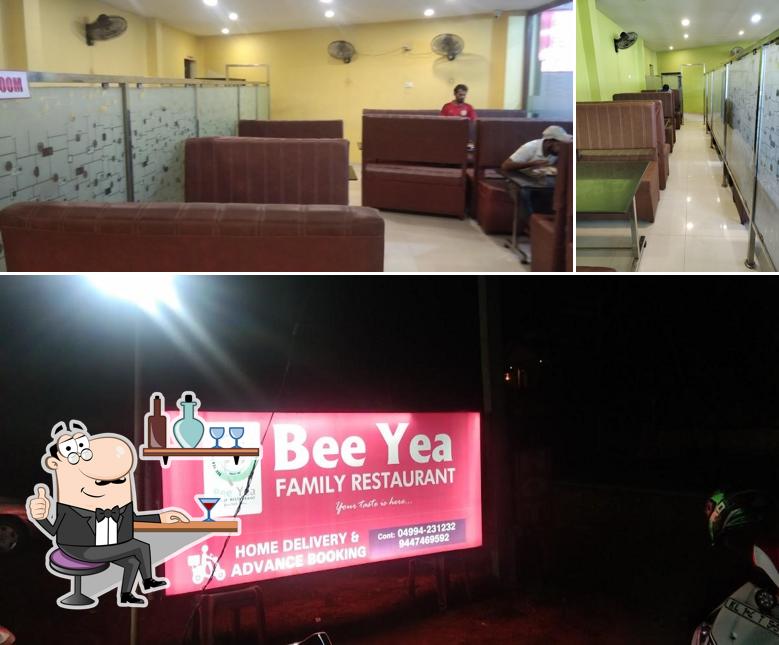 The interior of Bee yea family restaurant
