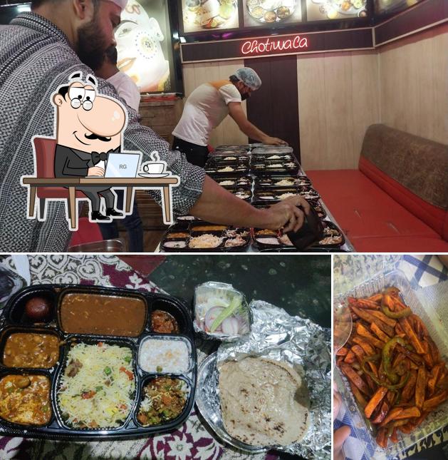 Among various things one can find interior and food at Haridwar Chotiwala Family Restaurant