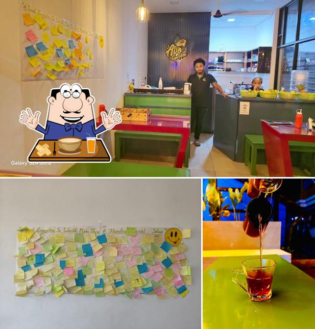 Among different things one can find food and interior at AVO GARDEN