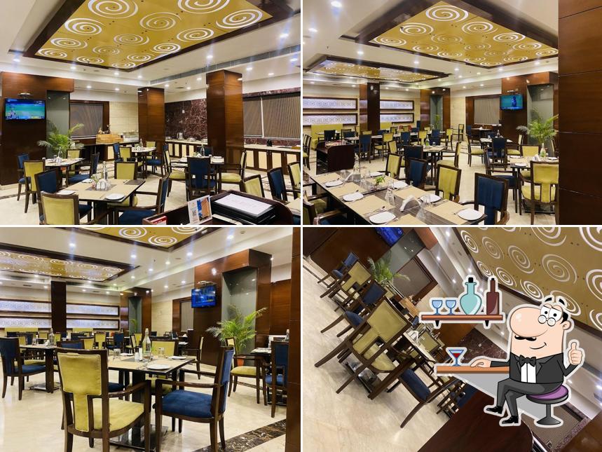 Take a seat at one of the tables at Blue Coriander Jodhpur