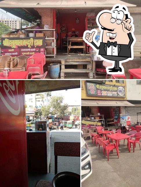 Take a seat at one of the tables at Shree Hanuman Dhaba