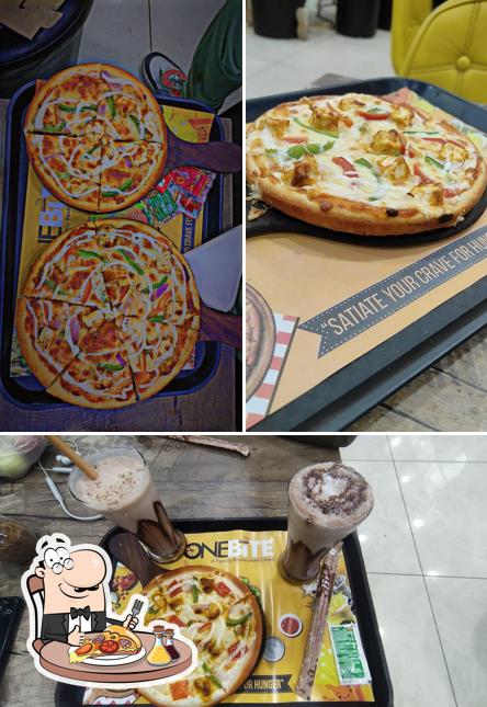 At One Bite A Family Restaurant & cafe, you can get pizza