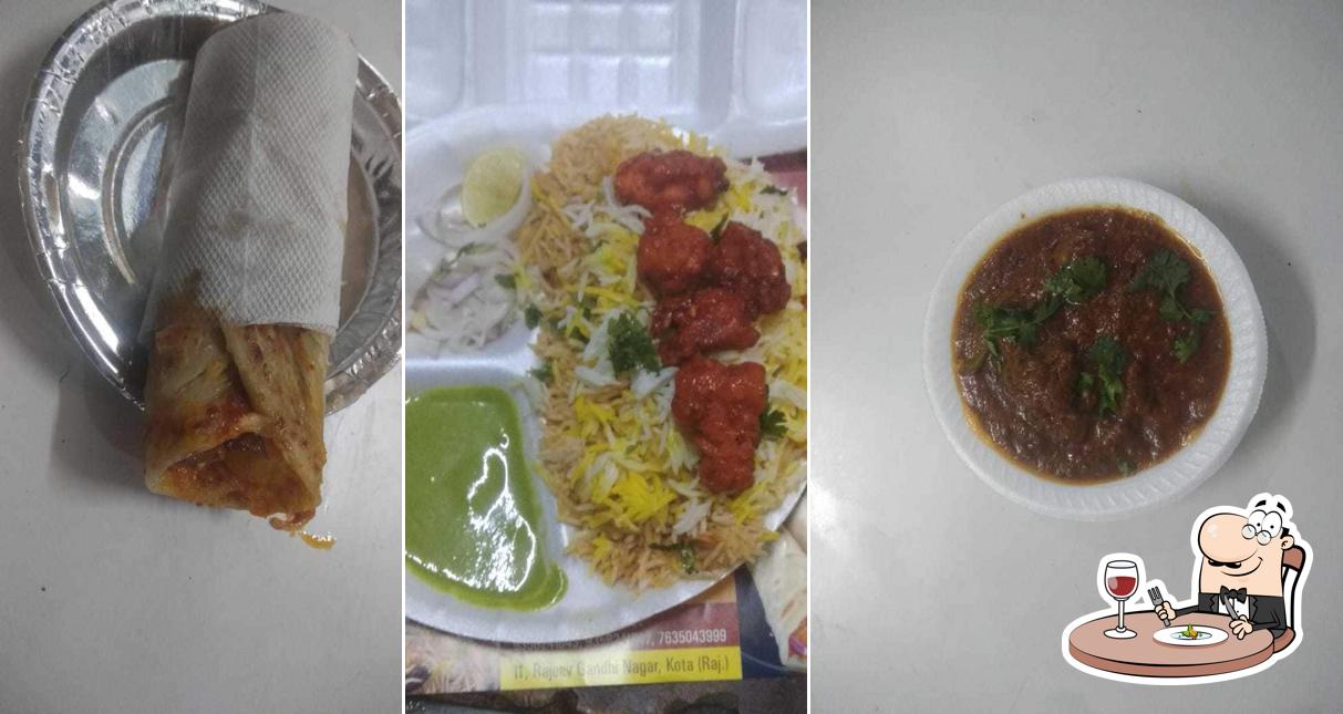 Food at Delhi spice roll hut