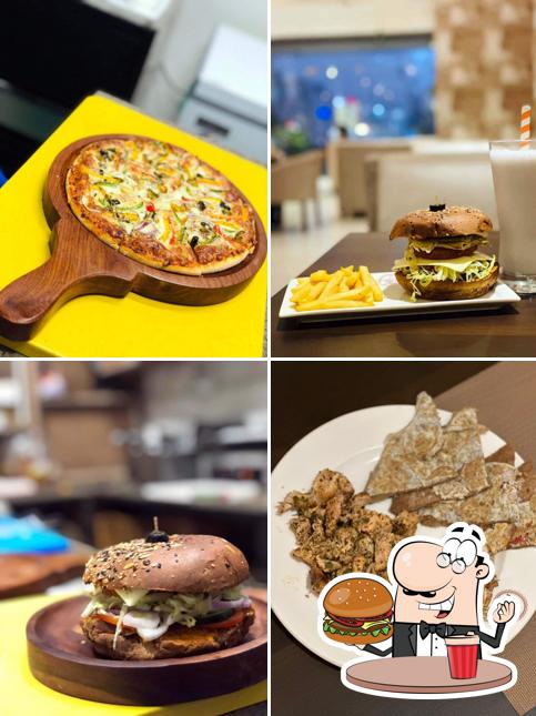 Order a burger at Cafe aroma mocha