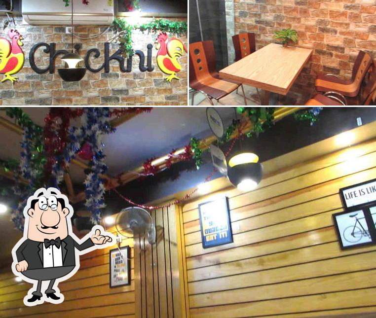 Take a seat at one of the tables at Chickni