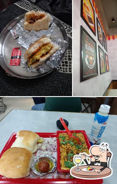This is the image depicting food and interior at MMV Mumbaiya Misal & Vadapav Sanand