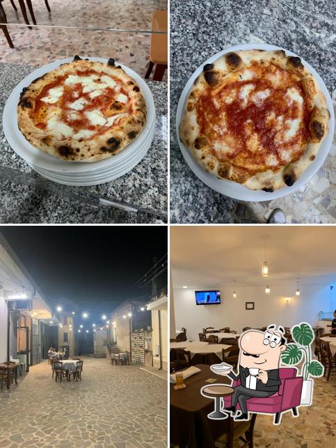 La interni e cibo del ristorante