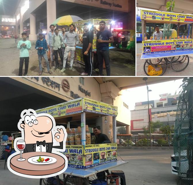 Food at Struggle boy's chai Wala - Best tea Shop and fast food noodles in nangloi