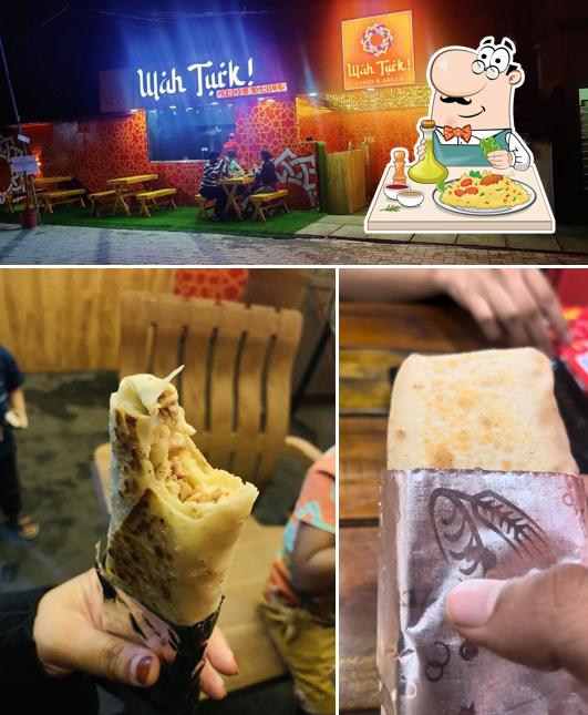 Among different things one can find food and interior at WAH TURK GYROS AND GRILLS