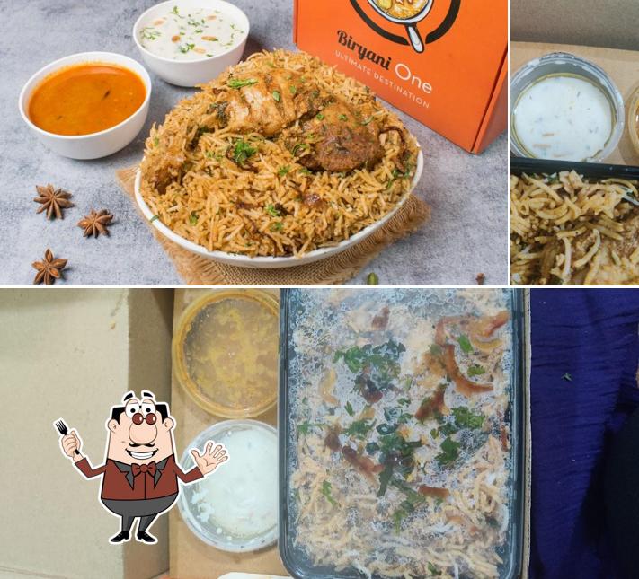 This is the picture displaying food and beverage at Biryani One