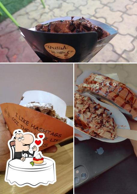 British Waffle Co serves a range of desserts