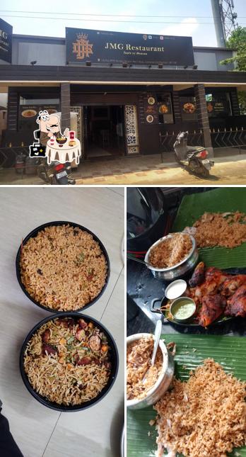 Among various things one can find food and exterior at JMG Restaurant