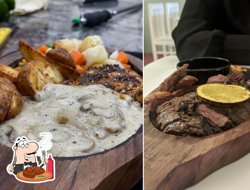 Order meat meals at Port Ville Art Cafe