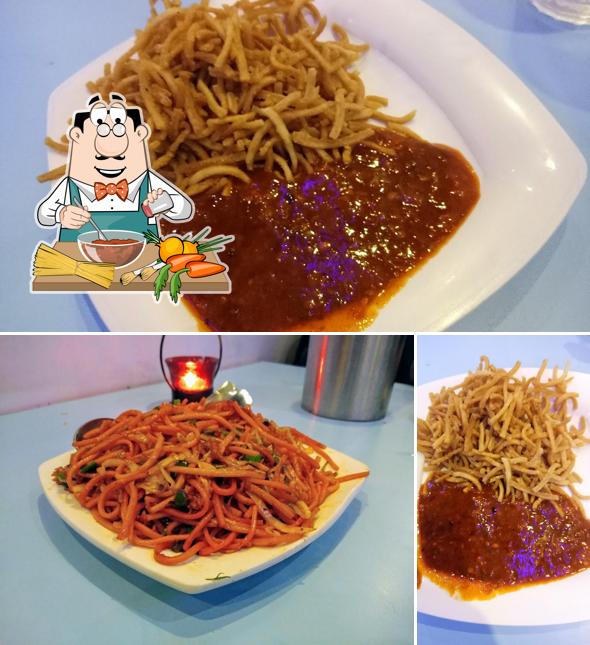 Spaghetti bolognese at Tanvi Chinese treat