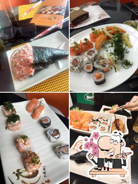 Sushi é um popular refeição originário do Japão