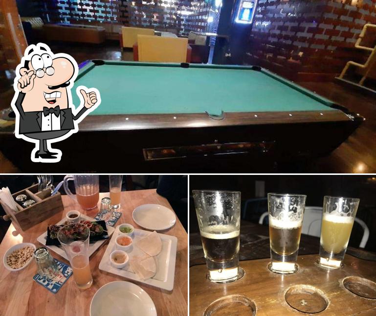The interior of Smaaash Cafe & Brewpub