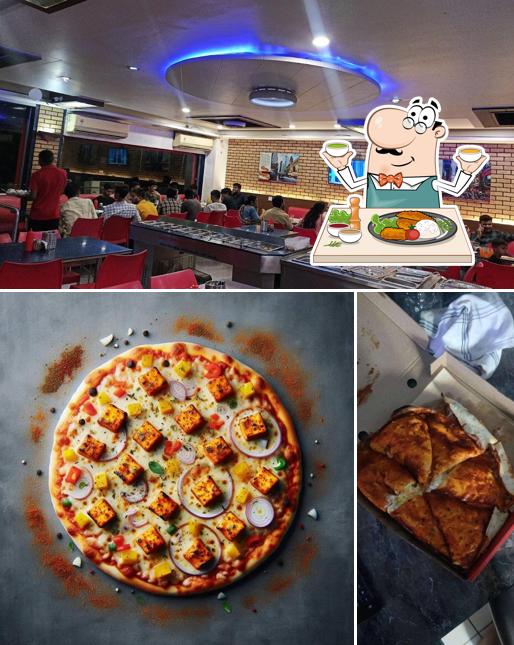 This is the picture depicting food and interior at The Pizzaland