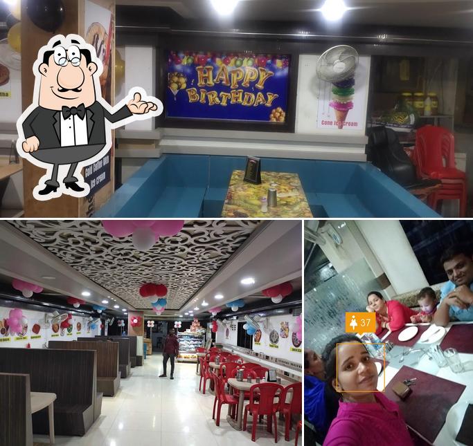The interior of UP CHAT. FAST FOOD .RESTAURANT PURE VEG