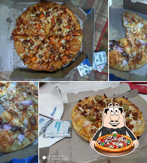 At Domino's Pizza, you can try pizza