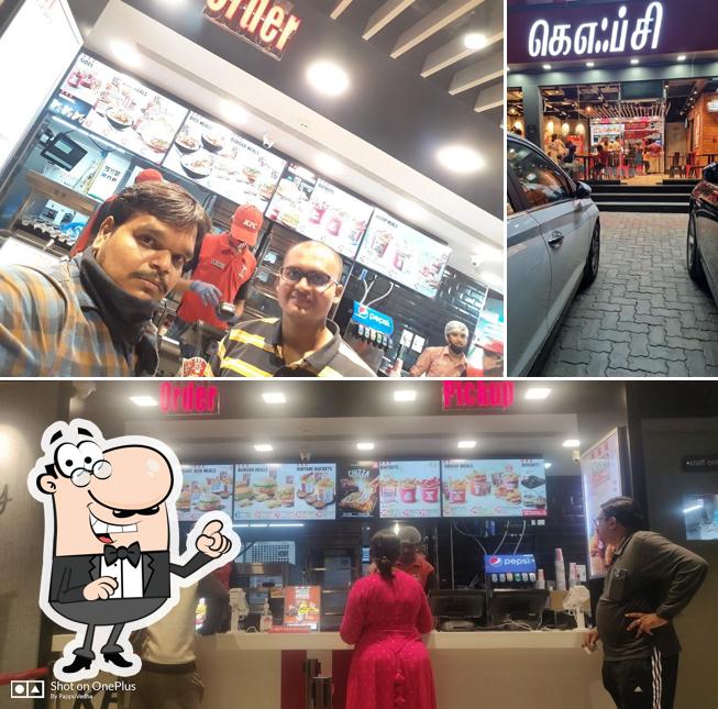 The interior of KFC