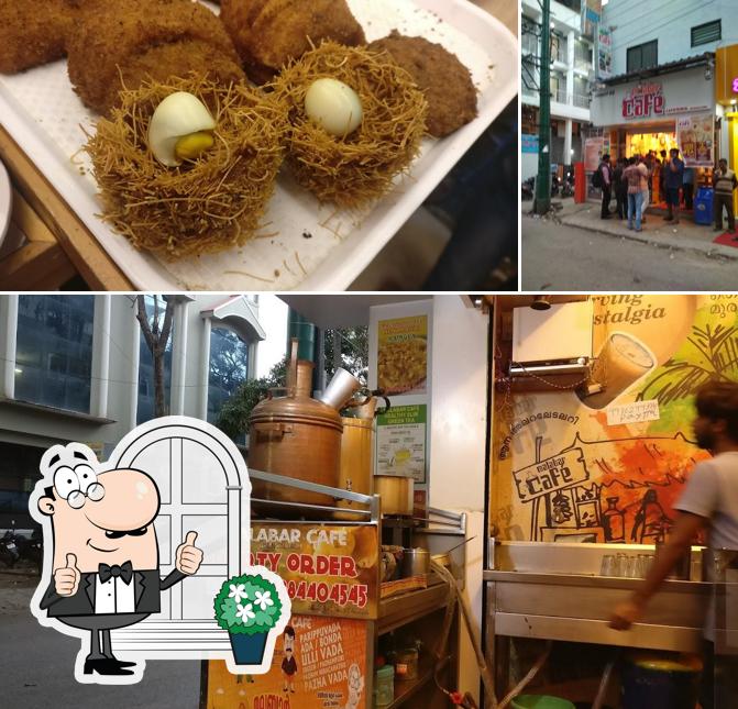 The restaurant's exterior and food