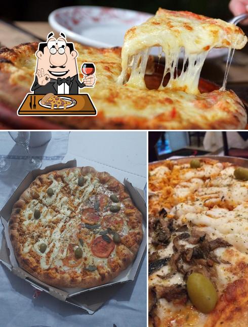 Experimente pizza no Pizzaria La Dolce Vita