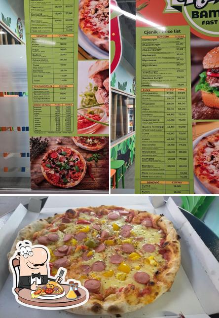 Scegli una pizza a Bamboo caffe-bar