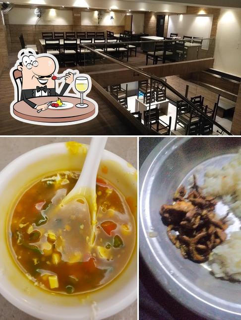 Take a look at the image depicting food and interior at Hotel Blue Hill