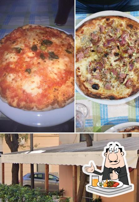 La foto della cibo e esterno di Pizzeria da Gabriel