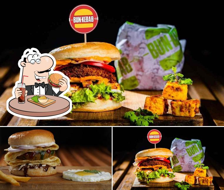 Order one of the burgers available at Bun Kebab Company - The Original Indian Burger