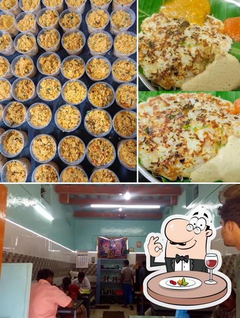 Take a look at the picture depicting food and interior at Erode Ganapathi Vilas