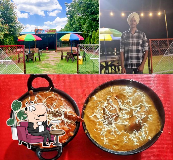 This is the photo displaying interior and food at Hotel vande mataram